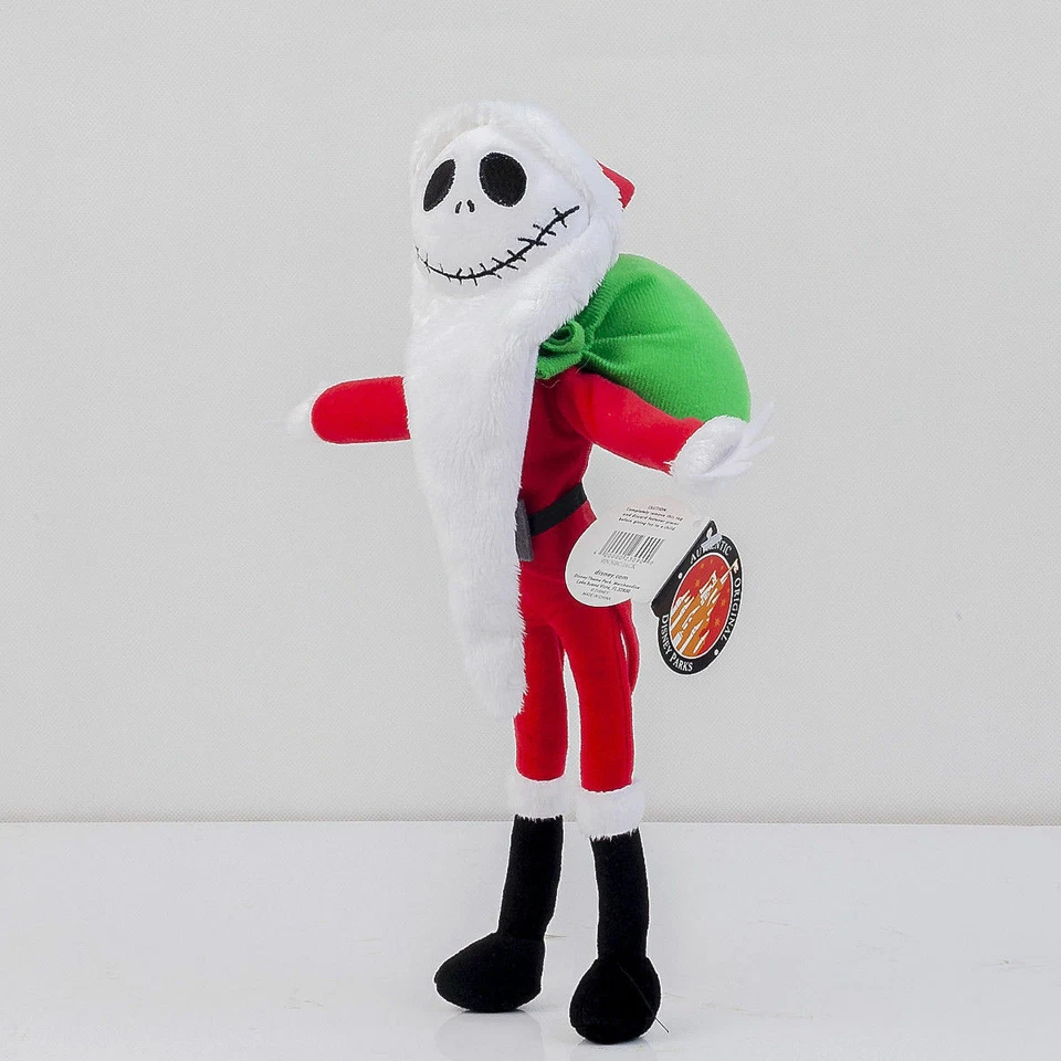 Juguete de peluche Pesadilla antes de Navidad Santa Jack Skellington posable 10" Foto 3 de 4
