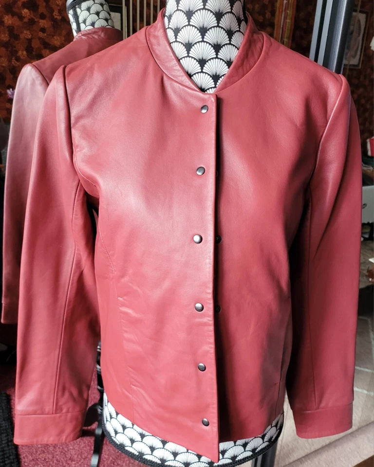 Veste en cuir véritable, TS - Comptoir des Cotonniers - Photo 2/4