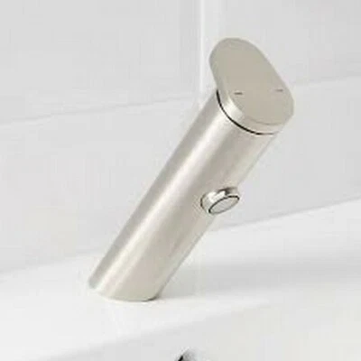GoodHome Nyasa 1 lever Brushed Steel effect New century Basin Mono mixer Tap