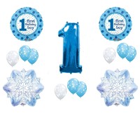 Winter Wonderland 1derland Birthday Party Balloon Set 14pieces Boy Blue Snowf... on sale Winter Wonderland 1derland Birthday Party Balloon Set 14pieces Boy Blue Snowf... on sale