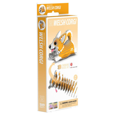 Eugy Gallois Corgi 3D Artisanat Carton Modèle Kit Enfants Créatif Jouet Puzzle