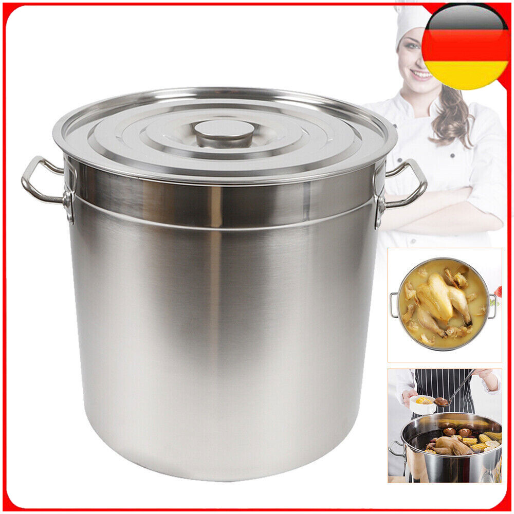 30L Kochtopf Eintöpfe Topf Edelstahl Suppentopf Universaltopf mit Deckel Küchen