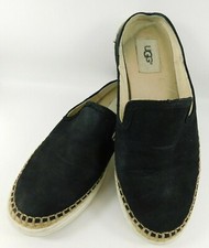 UGG Women Comfort Casual Slip On Sneaker Shoe Size 7.5 Black Canvas