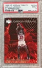 1996 UD JORDAN TRIBUTE MICHAEL JORDAN MJ58 MJ IMPRESSIONS~PSA 9 MINT CARD & SLAB