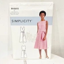 UNCUT 2020 Simplicity Sewing Pattern R10593 Women Dress Cross Front Or Back 6-14