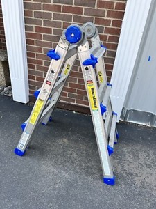 Cosco 20-213-TIAW1N Multi-Use Ladder 13ft Converts To Step Stool 300 Lb Max