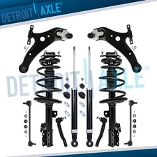 Front Struts & Spring Lower Control Arms Rear Shocks for 2011-2014 Toyota Sienna