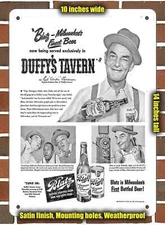 Metal Sign - 1950 Blatz Beer and Duffy's Tavern- 10x14 inches