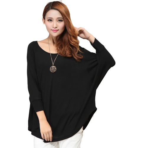 Stylish Women Ladies Loose Batwing Asymmetric Quality Knitted Baggy Top /Jumper - Picture 31 of 59