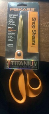 Fiskars 9 Inch Premier Titanium Nitride Shop Shears - NEW | eBay
