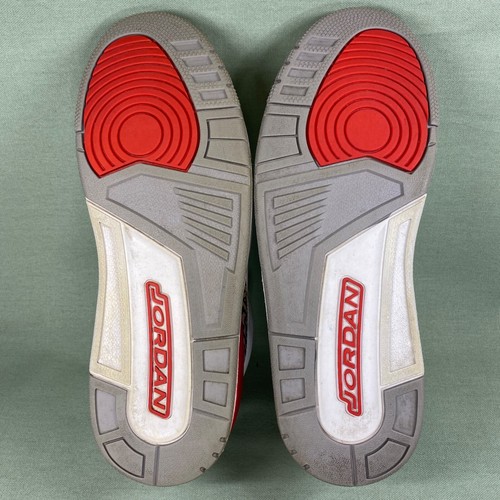 Nike Air Jordan 3 Retro Hall of Fame US Size 12 136064-116 White/Cement Grey/Red - Picture 8 of 14