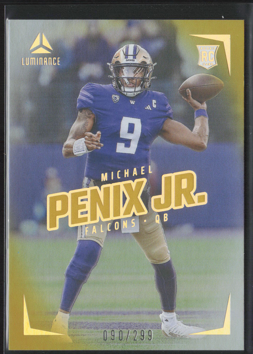 Michael Penix Jr 2024 Panini Luminance #136 Base Gold /299 RC