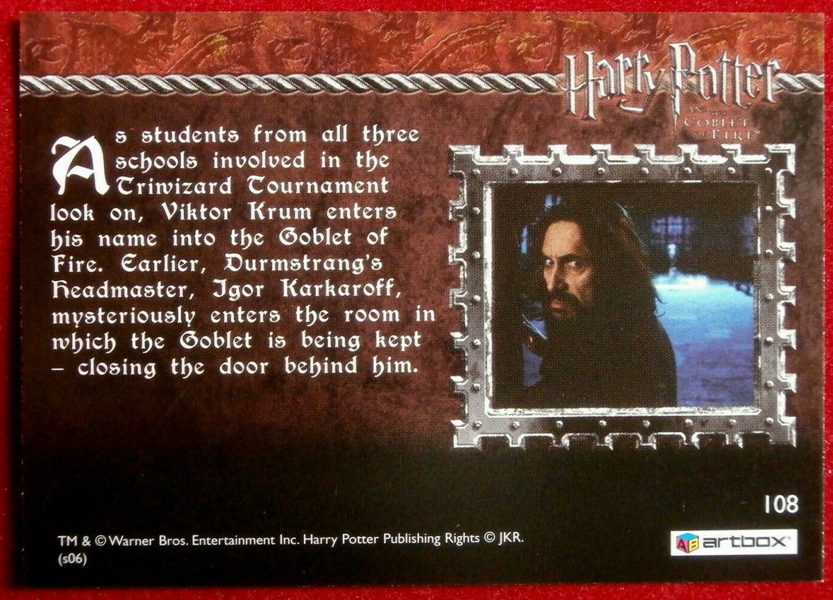 HARRY POTTER AND THE GOBLET OF FIRE Card #108 DURMSTRANG