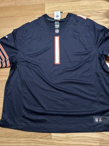 Nike Men's NFL Chicago Bears Game Jersey 5XL NWT 67NX Justin Fields Home Navy