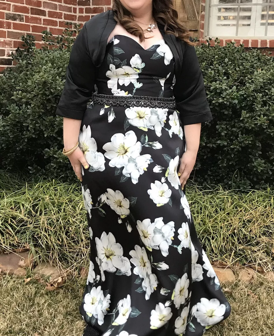 Prom Dress, Long, Plus Size, 14W, Bolero Jacket 18, Rachel Allan Curves, Pre-own