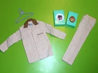 Vintage Barbie 1961 - 1963 KEN SLEEPER SET #781 STRIPED PAJAMAS STICKY BUN