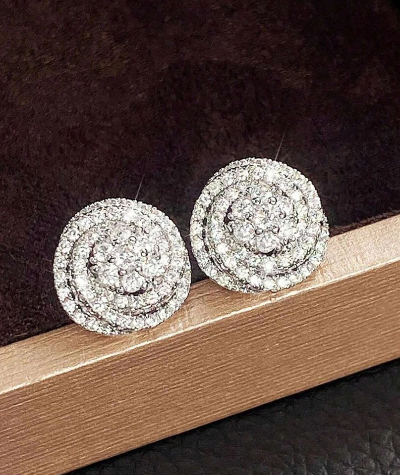 Aretes Argollas en Oro 14K Pendientes Joyería Dormilonas Brillantes para Mujer - Image 3 of 4