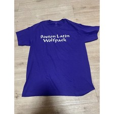 Boston Latin School BLS Wolfpack Men's Shirt Purple Sz M High School Dorchester