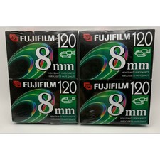 Lot of 4 Fujifilm 8mm Videocassette Tapes P6-120 High Quality Vintage NEW SEALED