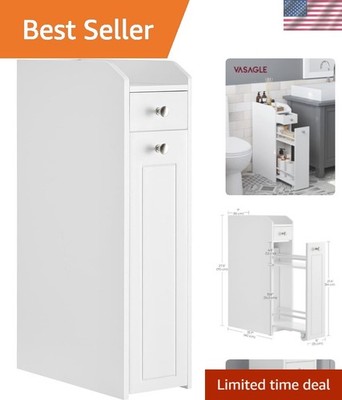 Slim Storage Cabinet, Narrow Storage Organizer with Slide Out Drawers, Freest...