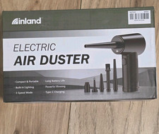 Inland Electric Air Duster Rechargeable USB-C Type-C 3-Speed w/ Nozzles