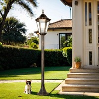 AußEnlampe E27 IP44 Aluminium Glas 113 Cm In Kupfer Rustikal Garten Wegeleuchte