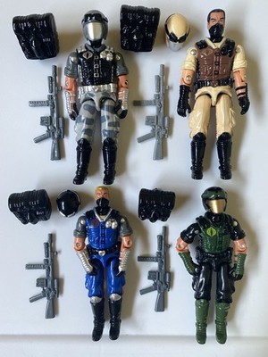 Red Lasers Army VIPERS x4 100% Complete GI Joe Custom Cobra trooper viper lot