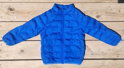 Boys 4T Age 4 Blue Puffer Jacket Full Zip Long Sleeve Polyester
