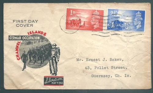 GB 1948 George VI illustrated First Day Cover: WW2 Channel Islands Liberation b