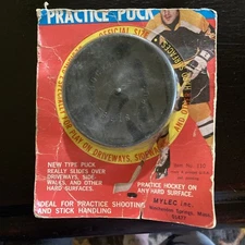  Vintage Hockey  Phil Esposito Street Hockey Practice Puck MYLEC bruins Rangers 