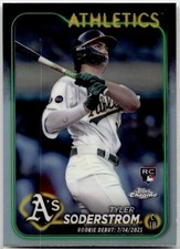 2024 Topps Chrome Update Tyler Soderstrom RC Oakland Athletics #USC22 Refractor