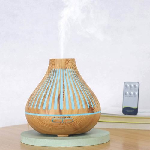 Essential Oil Aroma Diffuser and Remote - 500ml Flat Top Wood Mist Humidifier - Picture 3 of 11