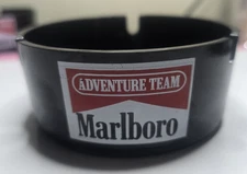 Vintage 1980s Marlboro Adventure Team Ashtray Melamine Black Brookpark 1601