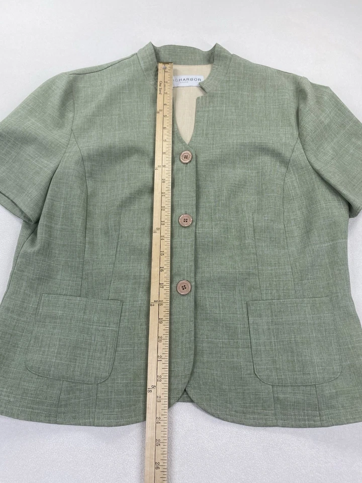 Sag Harbor 女式鼠尾草绿色 3 件套裤子裙套装 16 码职业商务 — 第 4/4 张图片