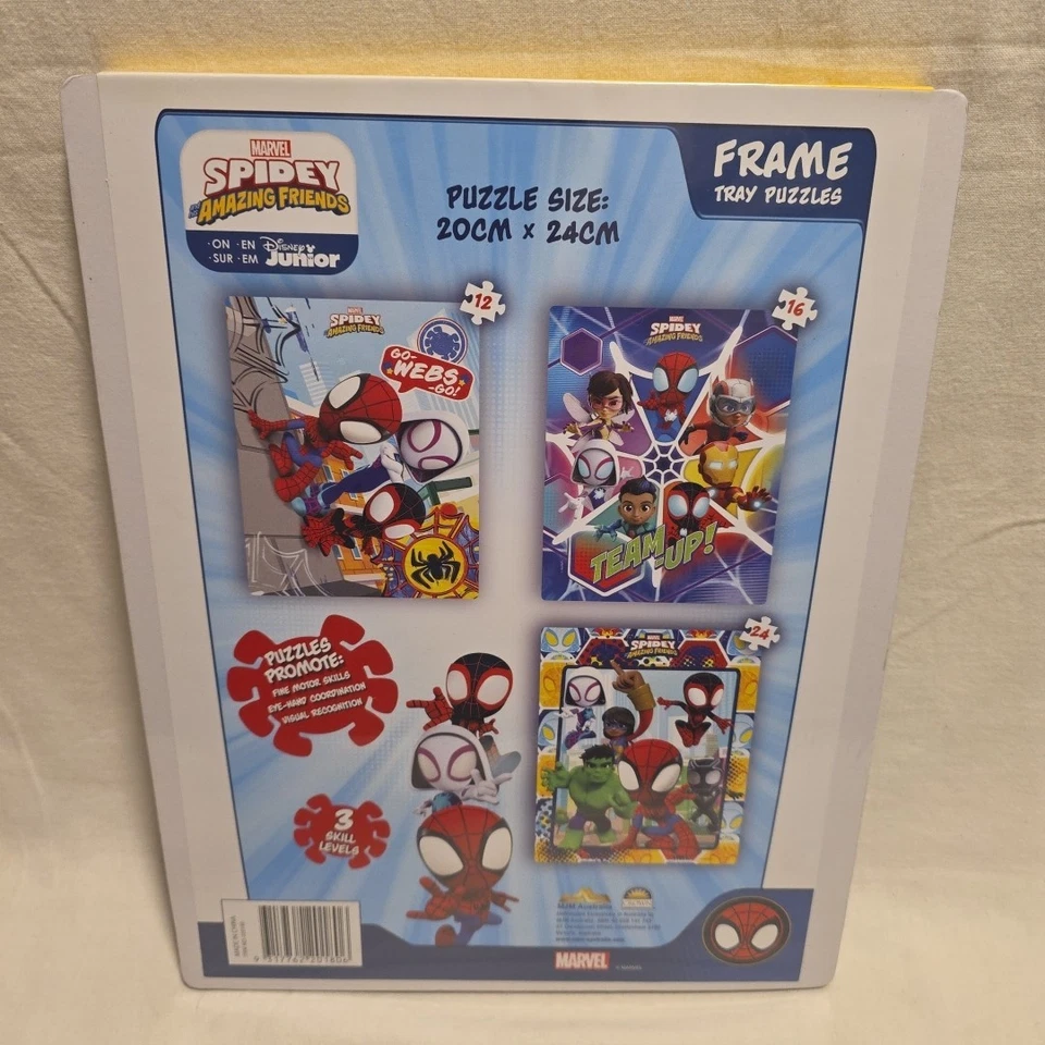 Marvel Spidey & Friends Marco Bandeja Puzzles Paquete de 3 Regalo de Navidad Foto 2 de 4