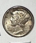1945 US Mercury SILVER Dime "Philadelphia" AU! SHARP! Old US Coin!
