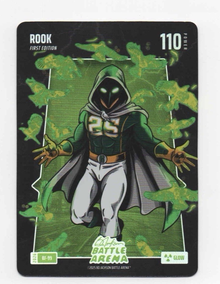 2026 Bo Jackson Battle Arena BF-99 Rook Battlefoil Glow Brent Rooker