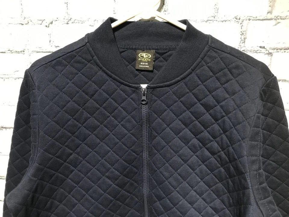 Athletic Works, Mujer M(8-10), Chaqueta Acolchada Azul Marino Manga Larga, 55% Algodón Foto 3 de 4