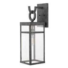 Hinkley 1 Light Porter Outdoor Medium Wall Mount, Aged Zinc - 2804DZ