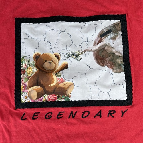 CR-24 LEGENDARY Red T Shirt Size Medium Bear - Picture 2 of 13