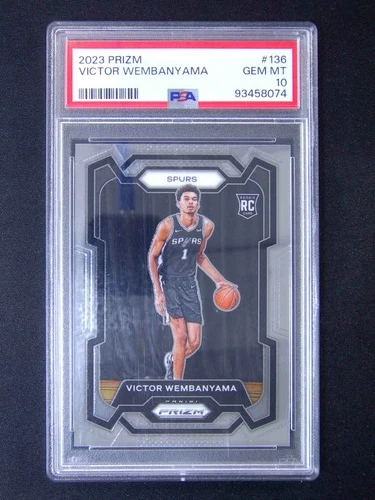 2023-24 Panini Prizm Victor Wembanyama #136 RC Rookie PSA 10 #v03