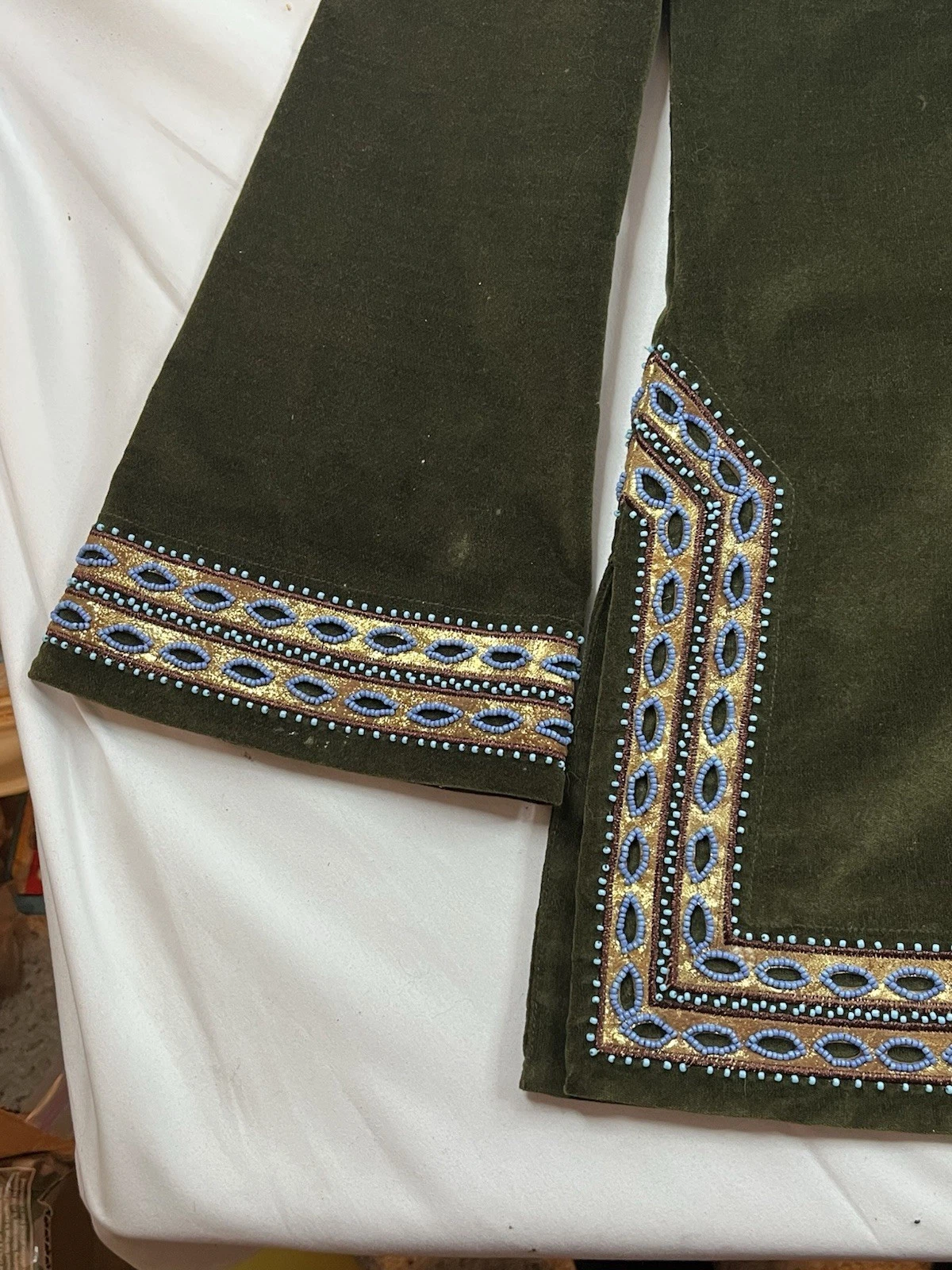 Tunica Tory Burch taglia 4 manica lunga verde effetto vellutato usata in ottime condizioni