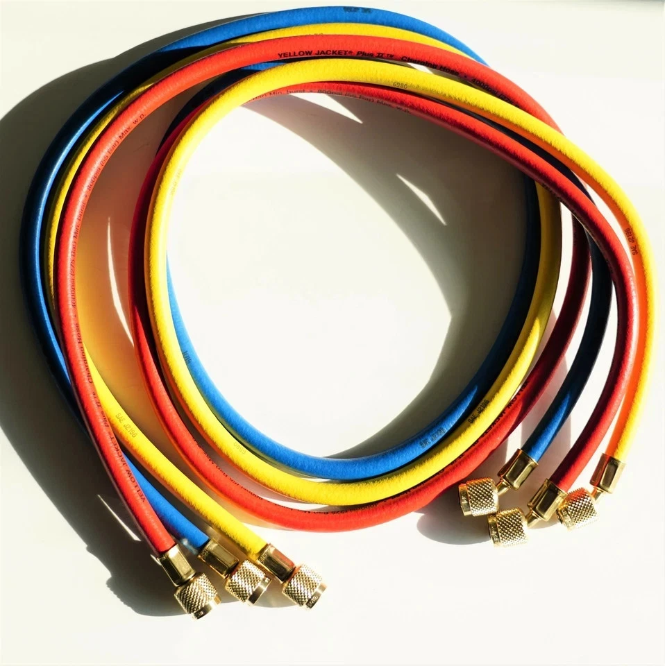 Yellow Jacket 21985 60" HVAC Mangueras de Carga HAV-60-RYB Juego de Accesorios Estándar 3 Foto 2 de 4