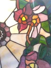 Vintage Tiffany Style Stained Glass 10 Inch Lamp Shade Floral Pattern READ