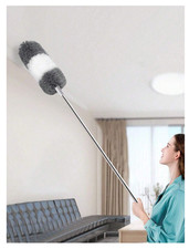 *New Extra Long Cobweb Feather Duster Telescopic Handle Extendable Ceiling Brush