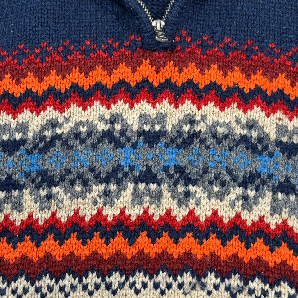 Tommy Hilfiger Jumper Pullover Wool Silk Fair Isle Sweater Men’s Large - Image 4 of 4