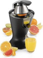 Spremi Agrumi, Pressione a Leva, 300 W, Acciaio Inox, Nero Opaco, Facile Da Puli