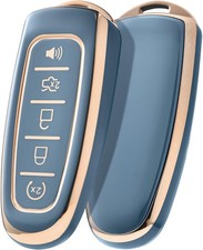 Key Fob Cover for C-Max Edge Escape Expedition Explorer Model: Gold Edge Grey