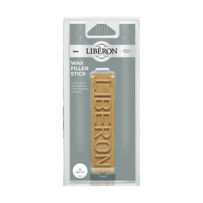 Liberon Wax Filler Stick Light Oak 50ml   Quick & Easy Wood Repair
