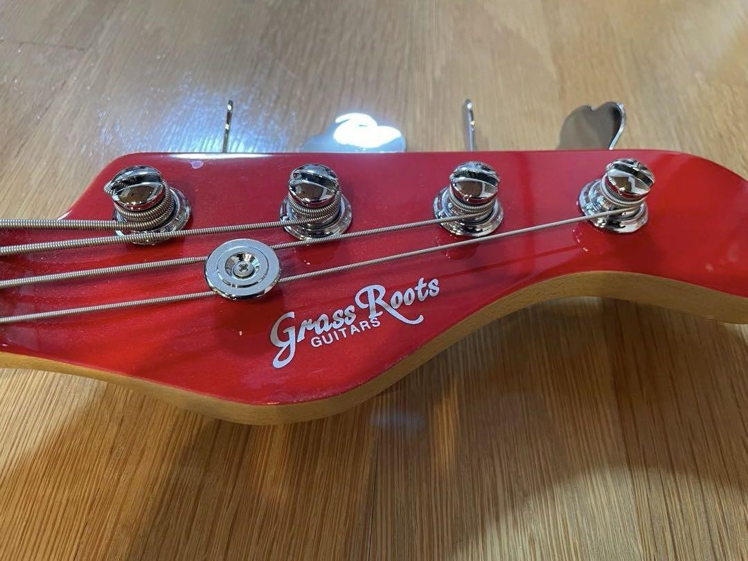Grass Roots G-T-68BZ エレキベース レッド Grass Roots G-T-68BZ Red Electric Bass Guitar W/Cord Strap